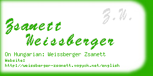 zsanett weissberger business card